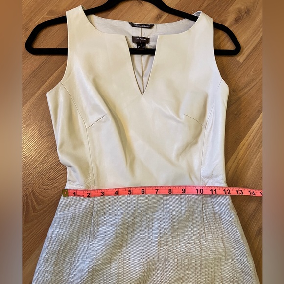 Leather and linen dress by Danier size 0 - Picture 4 of 5